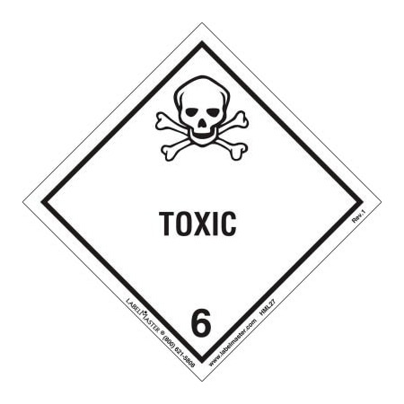 American Labelmark Co LabelMaster  Toxic Label, Worded, Paper, 500/Roll HML27